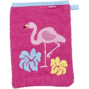 Baby girl washcloth Playshoes Terry Flamingo image-0