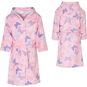 Children's fleece bathrobe Playshoes Butterfly image-0