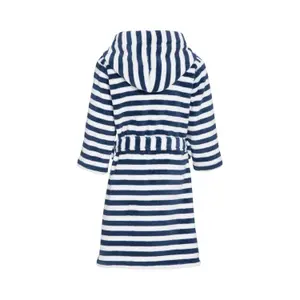 Baby boy fleece bathrobe Playshoes Striped Maritime image-1
