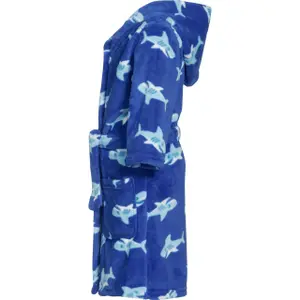 Children's fleece bathrobe Playshoes Shark image-2