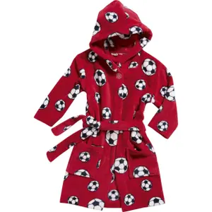 Children's fleece bathrobe Playshoes Soccer image-0