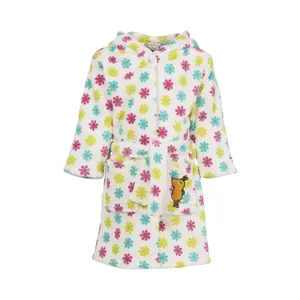 Floral fleece bathrobe for children Playshoes Die Maus image-0