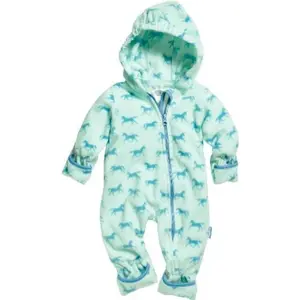 Baby fleece romper Playshoes Horses image-0