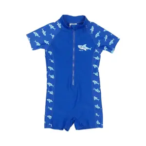 1-piece swimsuit with baby uv protection Playshoes Shark image-0