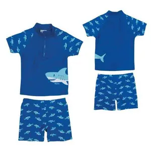 2-piece swimsuit with uv protection for children Playshoes Shark image-0