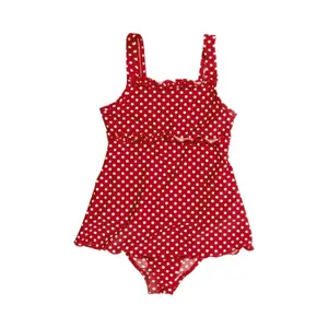 1-piece swimsuit with skirt and baby uv protection Playshoes Dots image-0