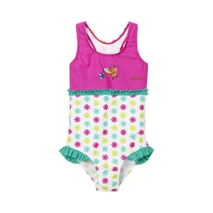 1-piece floral swimsuit with uv protection for children Playshoes Die Maus image-0