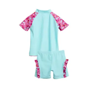 Girl's 2-piece swimsuit with uv protection Playshoes Flamingo image-0