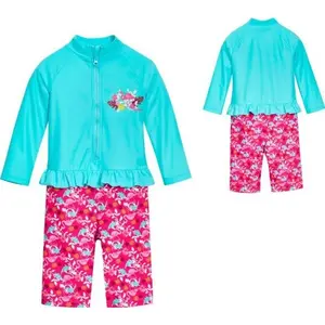 Romper uv protection baby girl Playshoes Flamingo 1/1 Arm image-0