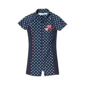 Girl's 1-piece swimsuit with uv protection Playshoes Hearts image-0