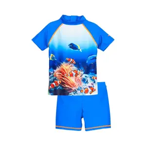 2-piece swimsuit with uv protection for baby girls Playshoes Underwater World image-0