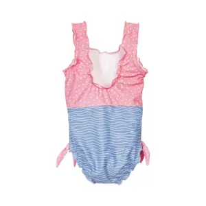 Girl's 1-piece swimsuit with uv protection Playshoes Crab image-0