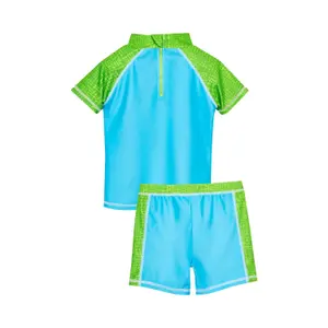 2-piece swimsuit with uv protection for baby girls Playshoes Dino image-1