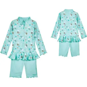 Romper uv baby protection Playshoes Unicorn Mermaid Cat 1/1 Arm image-0