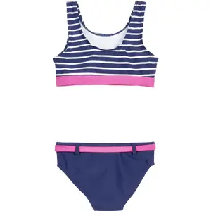 2-piece swimsuit with uv protection large girl Playshoes Stripes image-1