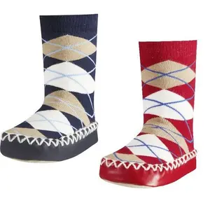 Baby Slippers Playshoes Checks (x2) image-0