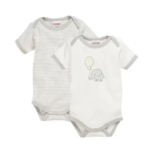 Baby Bodysuits Playshoes Elephant (x2) image-0