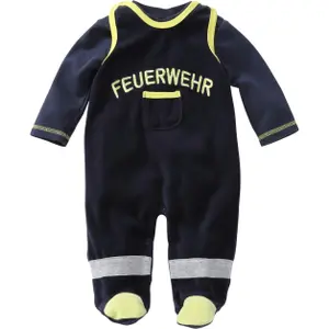 Baby boy velvet romper Playshoes Fire Brigade image-1