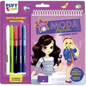 Creative notebook with 5 markers Playtime Fashion Magic image-0