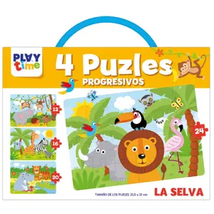 12-16-20-24 piece progressive jungle puzzle Playtime image-0