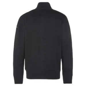 Pullover zippé coudieres contrastees - badge Schott image-1