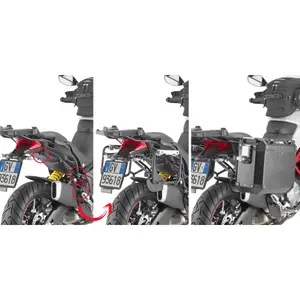 Support valises latérales moto Rapide Givi Pl One Fit Givi Monokey Cam-Side Ducati Multistrada 950 S (19 À 20) image-0