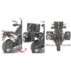 Support valises latérales moto Rapide Givi Pl One Fit Givi Monokey Cam-Side Ktm 790 Adventure (19 À 20) image-0