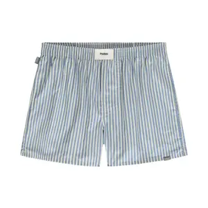 Striped Boyfriend Boxer Shorts for Women Pockies