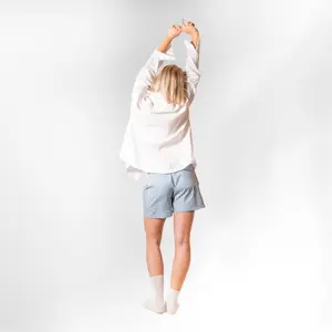 Striped Boyfriend Boxer Shorts for Women Pockies image-4
