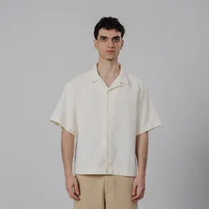 Short Sleeve Leno Fabric Shirt Pockies Weekend image-3