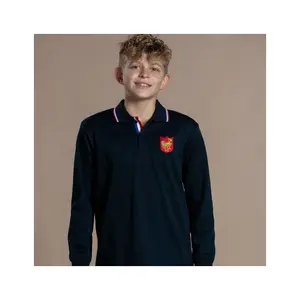 Navy and French flag polo shirt - child Religion Rugby image-0