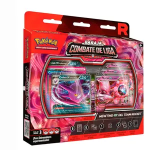 Card games Pokemon Trading Card Latin American Rockets Mewtwo Ex League Battle Deck image-3