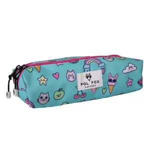 Girls' double pencil case Pol Fox Kawai image-1