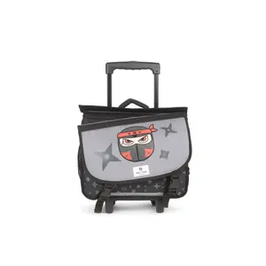 Mala escolar com rodas para crianças Pol Fox Ninja image-3