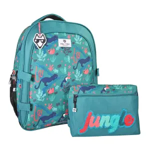Children's backpack with 2 compartments Pol Fox Good Jungle image-1
