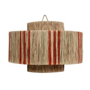 Raffia lampshade Pole To Pole Stripe