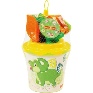 Bucket with dinosaur decoration and accessories Polesie image-0