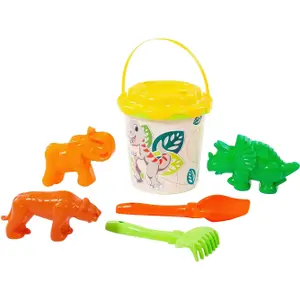Bucket with dinosaur decoration and accessories Polesie image-1