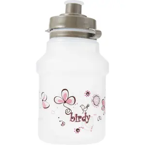 Gourde + porte-Gourde clair bouchon à clipser Polisport Birdy