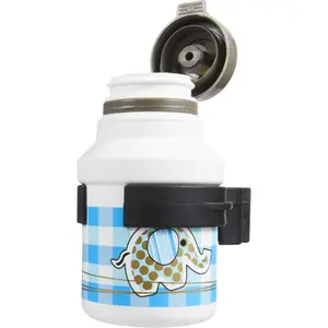 Trinkflasche + Trinkflaschenhalter weiß Clipverschluss Polisport Elephant image-2