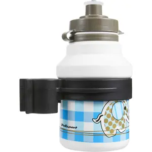 Trinkflasche + Trinkflaschenhalter weiß Clipverschluss Polisport Elephant image-1