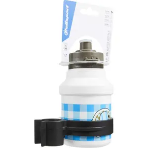 Trinkflasche + Trinkflaschenhalter weiß Clipverschluss Polisport Elephant image-3