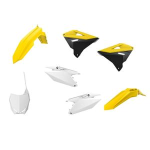Lot de 7 kit plastiques carrosserie-carenage Polisport Mx Restyling Suzuki 125, 250 Rm 2001>2008