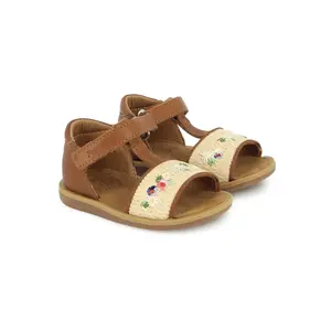 Sandali da bambina Pom d'Api Poppy Air Natur