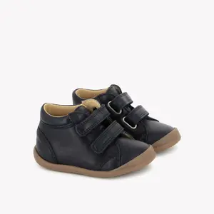 Smooth leather toddler boots with Velcro Pom d'Api Flex-Up image-1