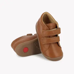Smooth leather toddler boots with Velcro Pom d'Api Flex-Up image-2