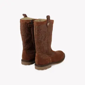 Suede leather boots for girls Pom d'Api Sister Doly image-2