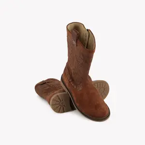 Suede leather boots for girls Pom d'Api Sister Doly image-4