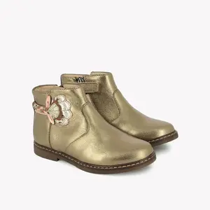 Girl's leather boots Pom d'Api City Alto image-1