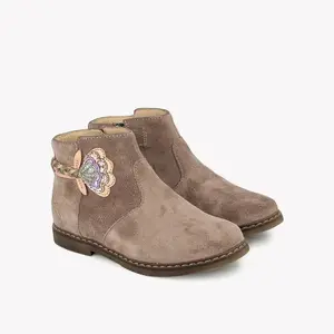 Girl's leather boots Pom d'Api City Alto image-1